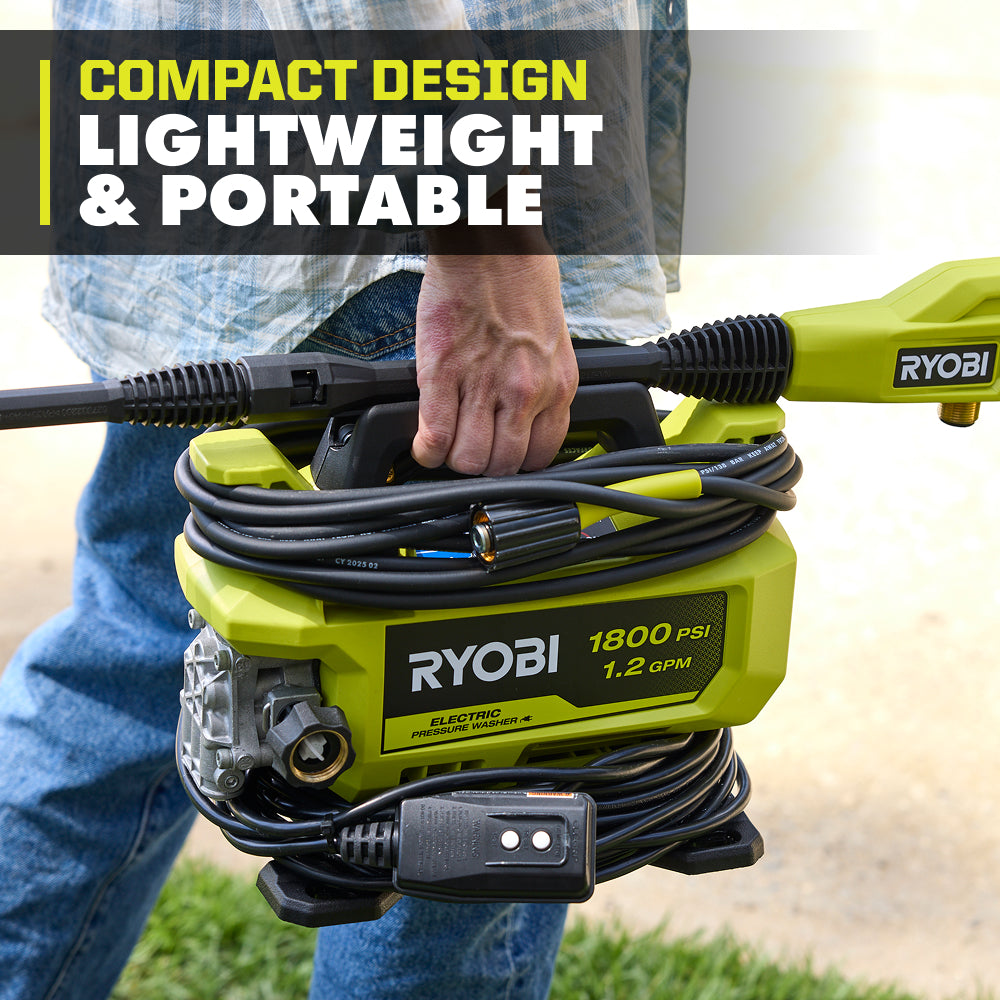 1800 PSI 1.2 GPM Electric Pressure Washer