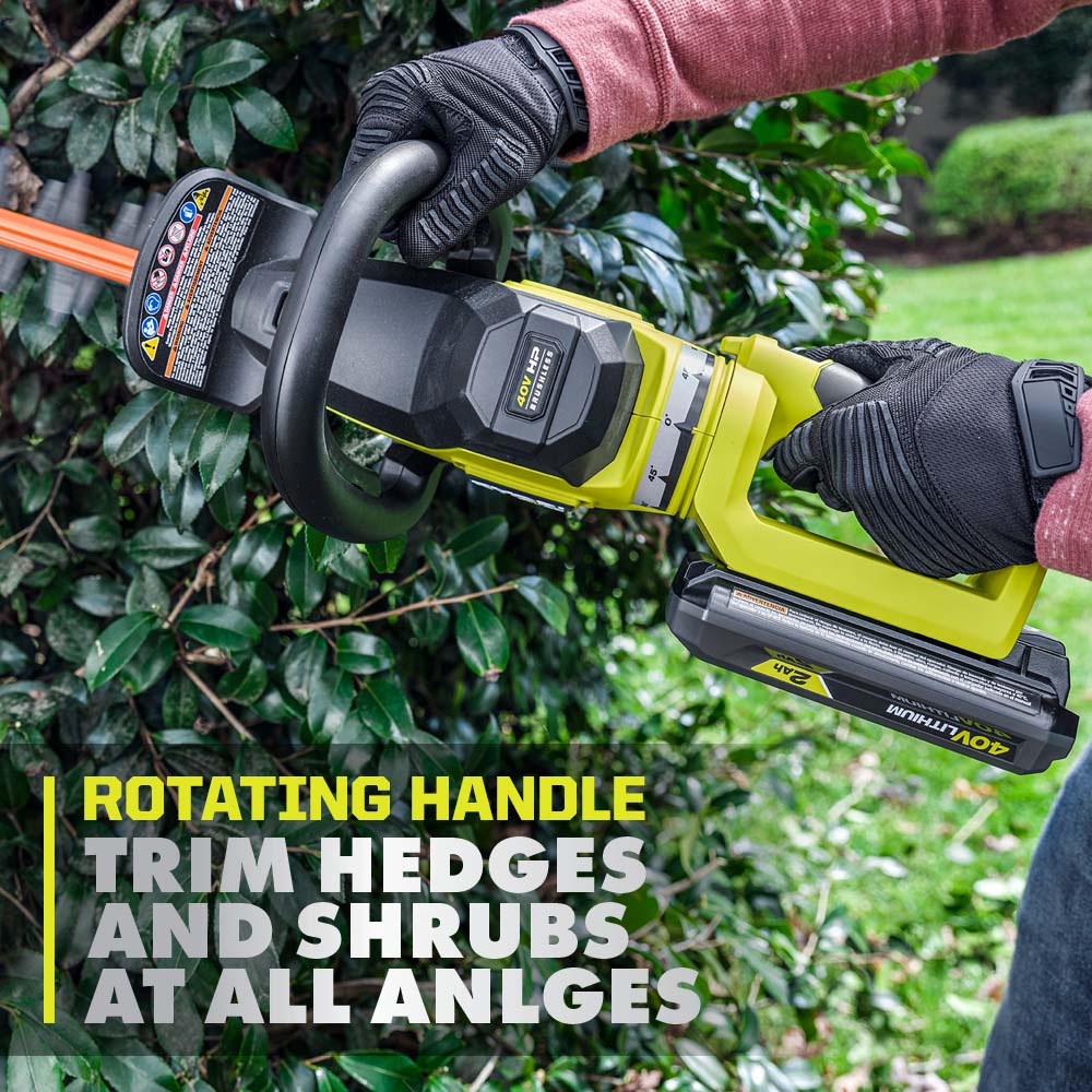 40V HP BRUSHLESS WHISPER SERIES 26" HEDGE TRIMMER  Image 8